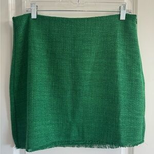 Tweed Kelly Green Skirt- Pink Lily